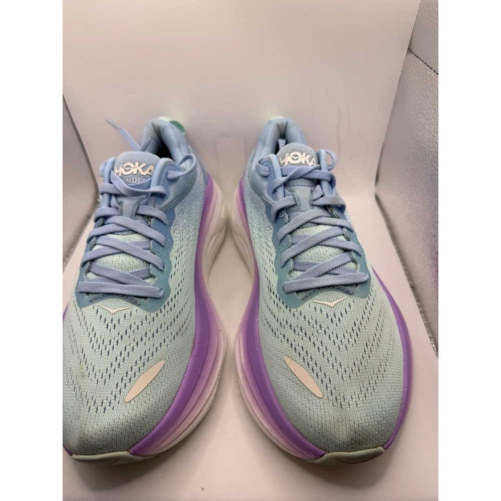 Hoka Bondi 8 Womens Running Shoes Airy Blue Ice Water 1127952-ABSO 7B